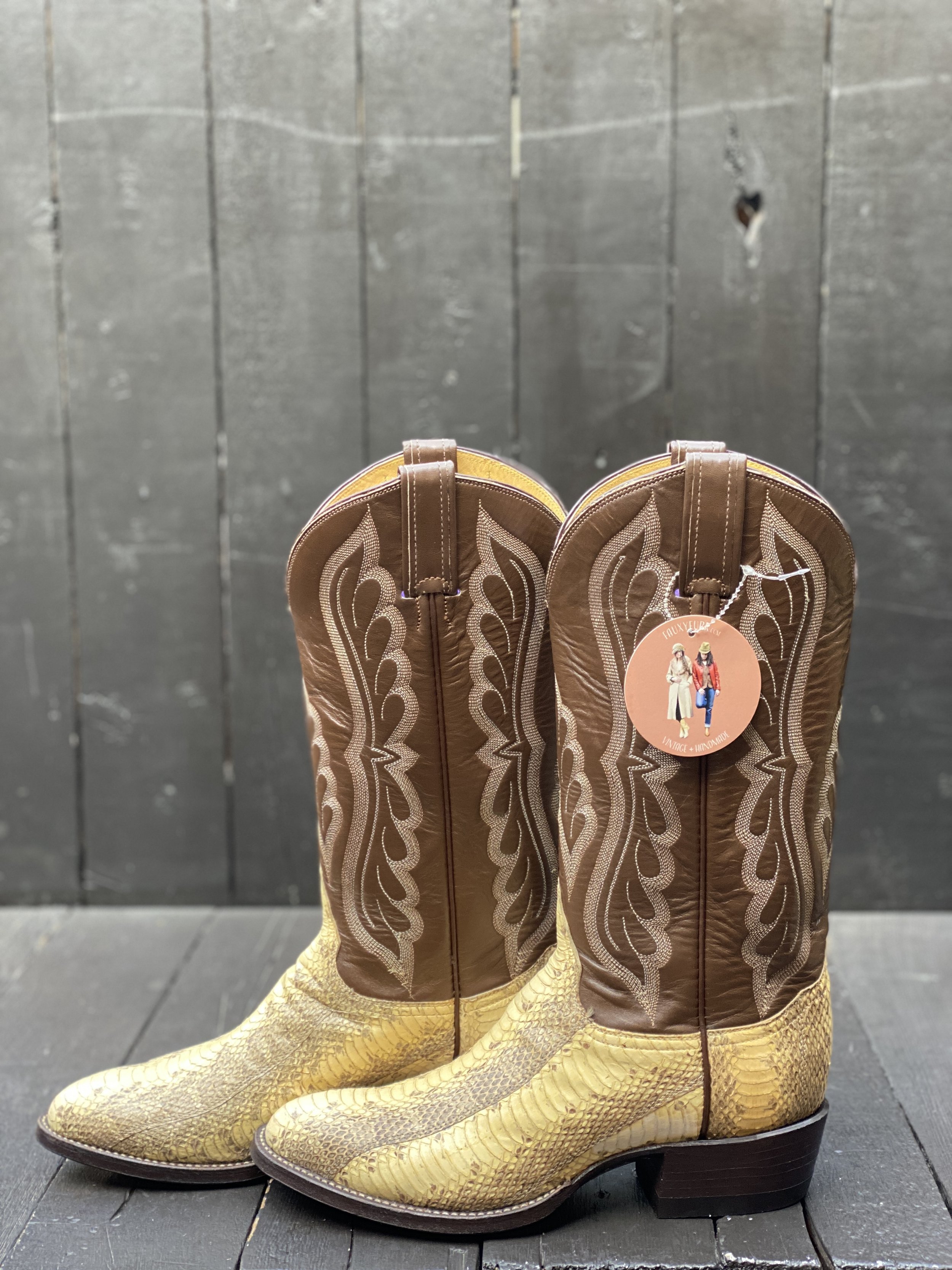 Mens 7.5, Tony Lama Boots — FauxyFurr Vintage + Handmade